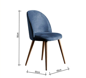 Blue upholstered chair