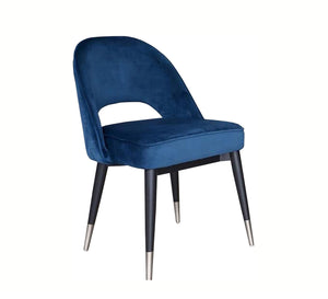 Navy blue upholstered chair