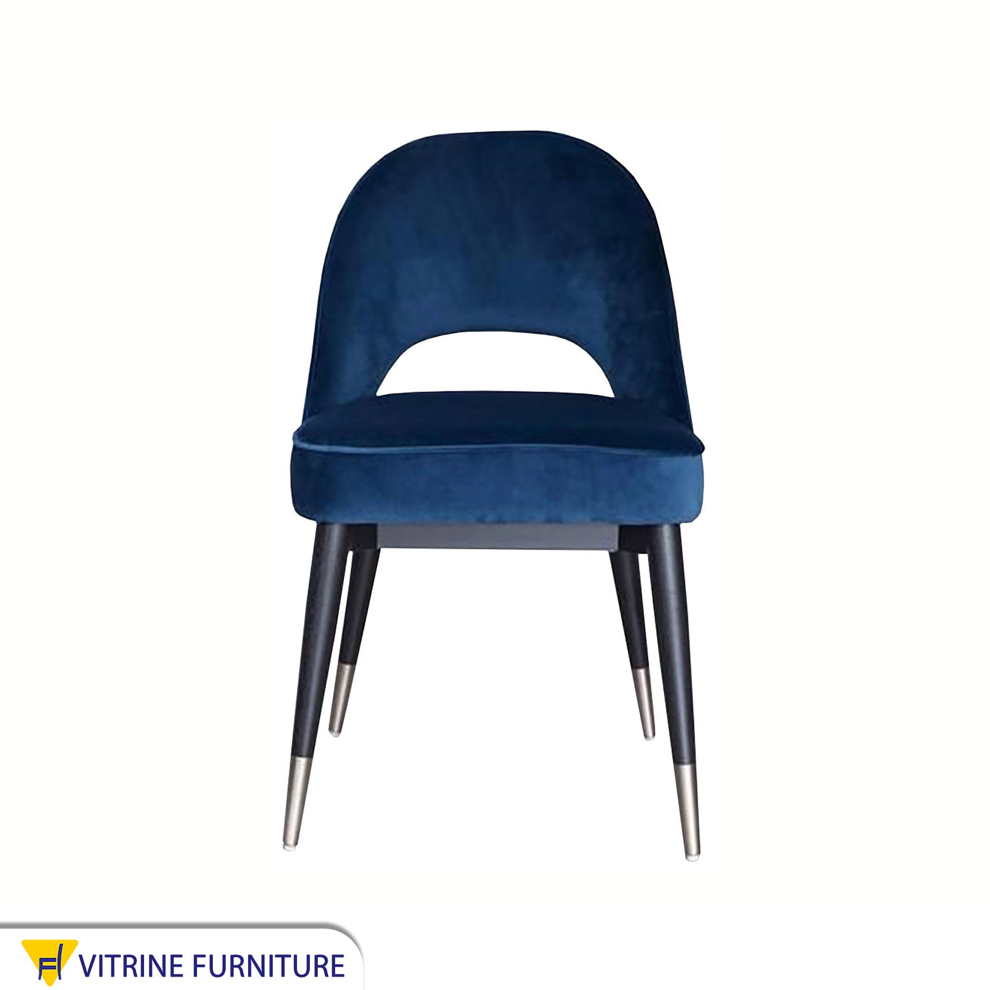 Navy blue upholstered chair