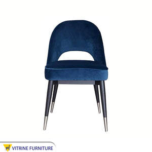 Navy blue upholstered chair
