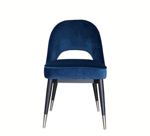 Navy blue upholstered chair