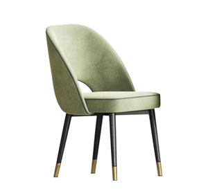 A distinctively upholstered chair in multiple colors