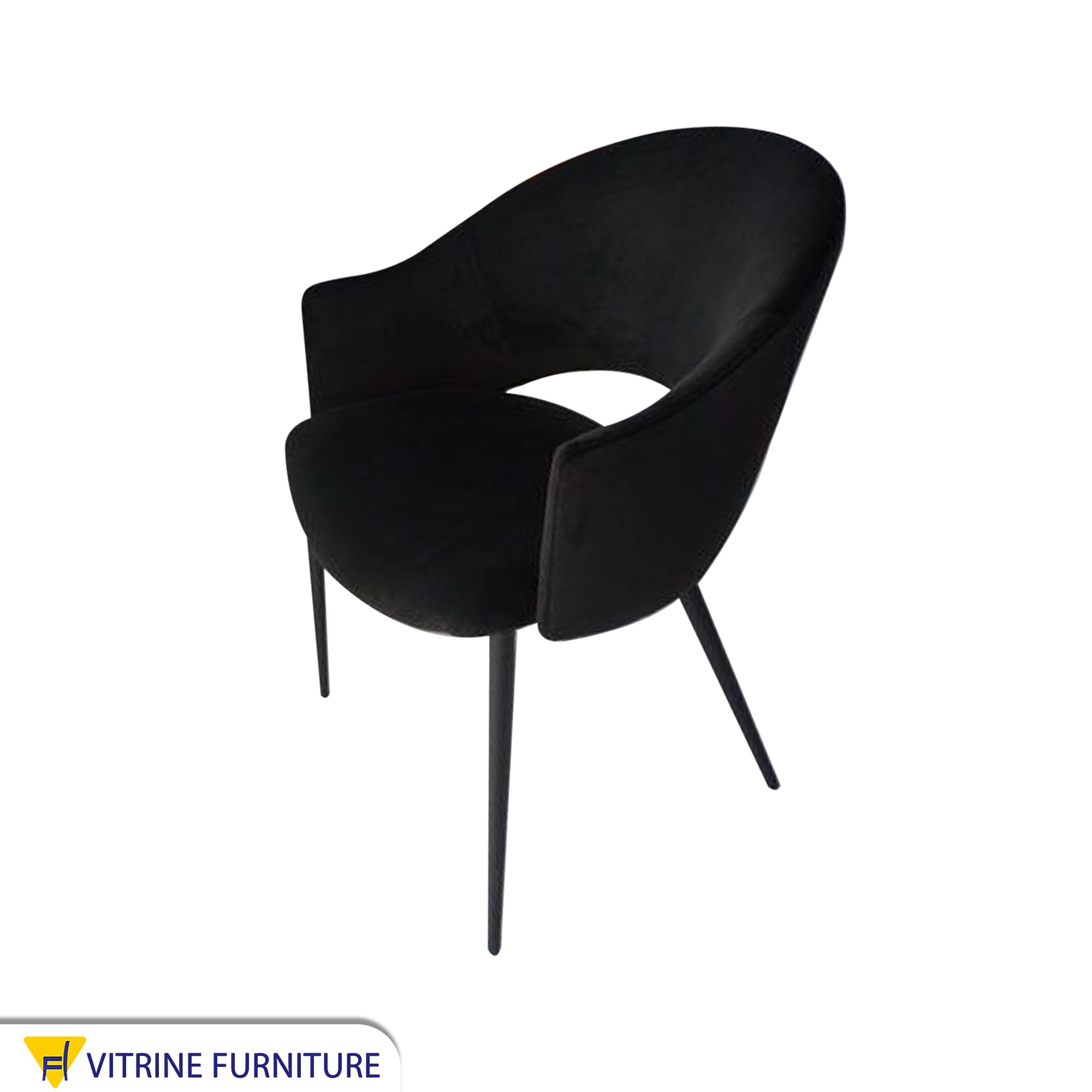 Black upholstered chair