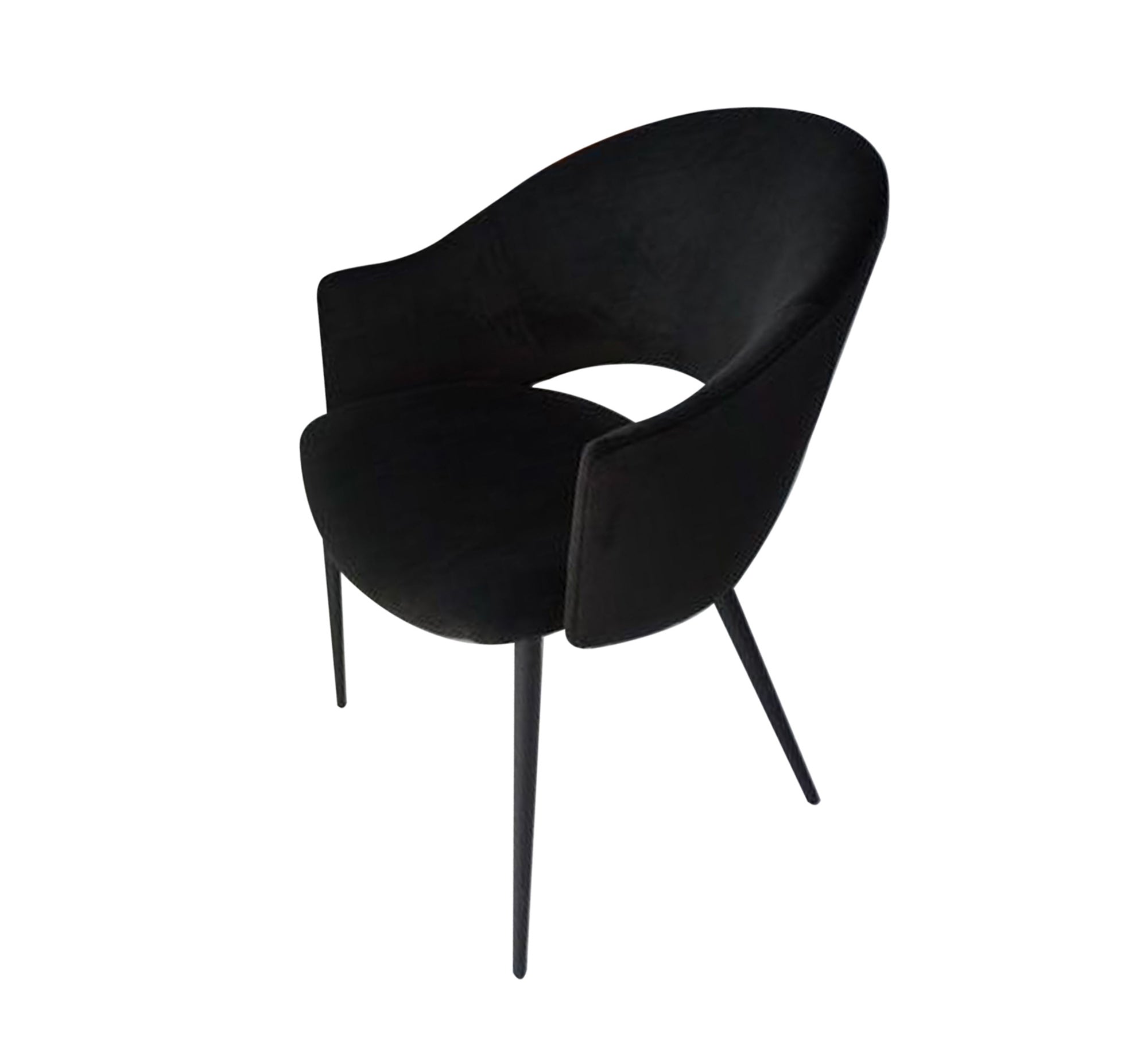 Black upholstered chair