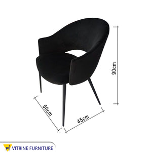 Black upholstered chair