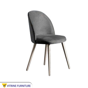 Round back chair upholstered in grey