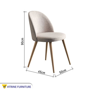 Modern upholstered beige chair