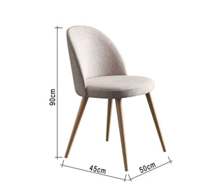 Modern Upholstered Beige Chair - Sleek and Stylish