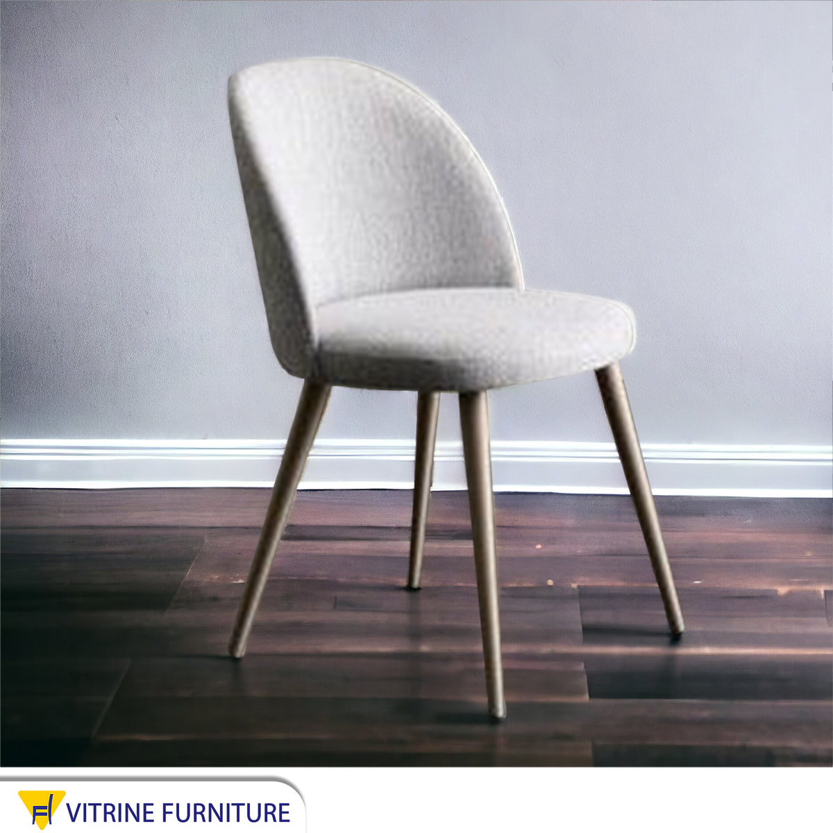 Light grey upholstered chair Vitrine Furniture