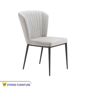 Off white upholstered simple chair