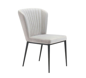 Off white upholstered simple chair