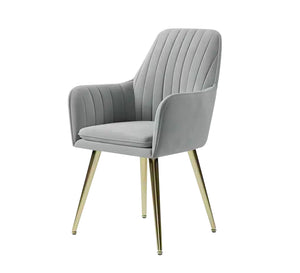 Light grey upholstered armchair