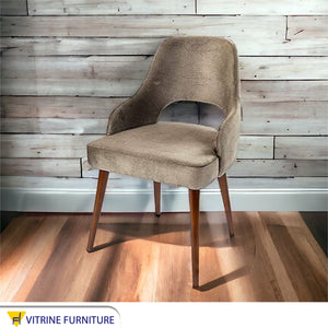 Vintage brown upholstered armchair