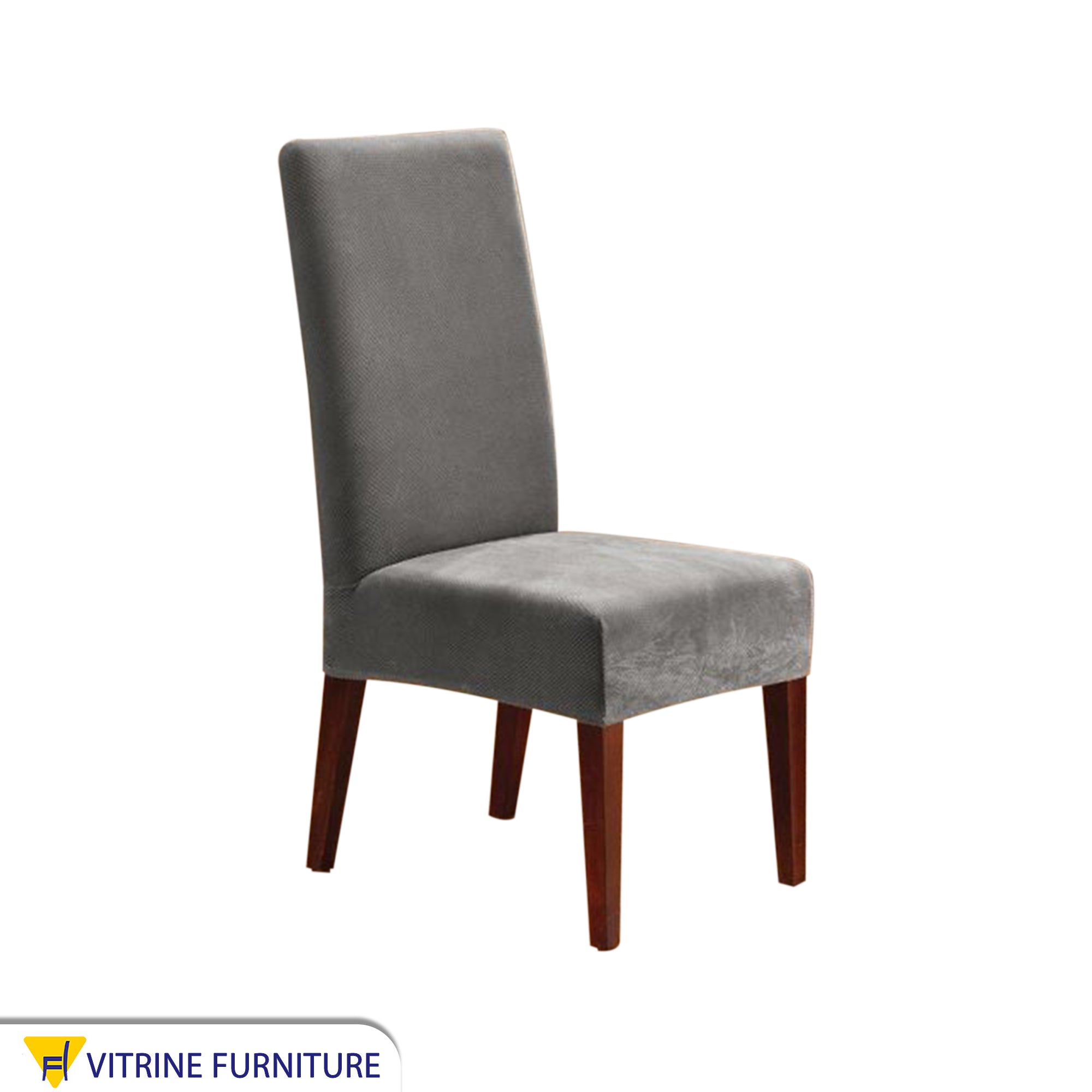 Upholstered chair with square base