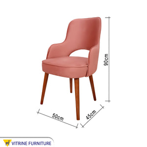 Pink velvet chair