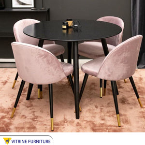 Small black dining table
