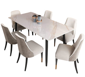 A dining table with an elegant design