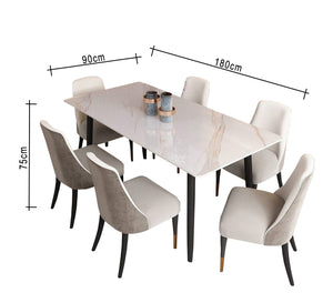 A dining table with an elegant design