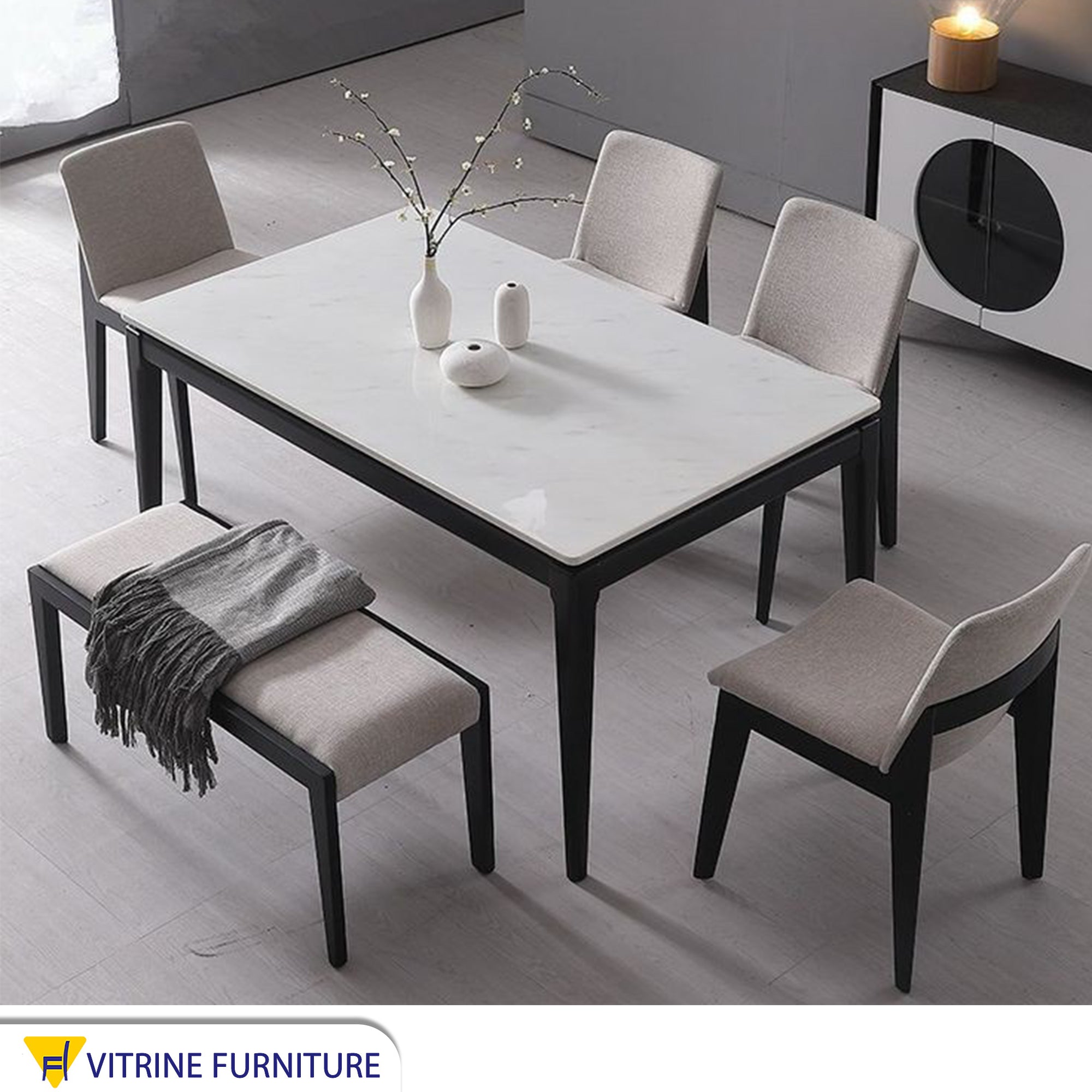 A modern and simple dining table design