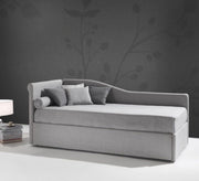 Corner bed with flowing letter sides