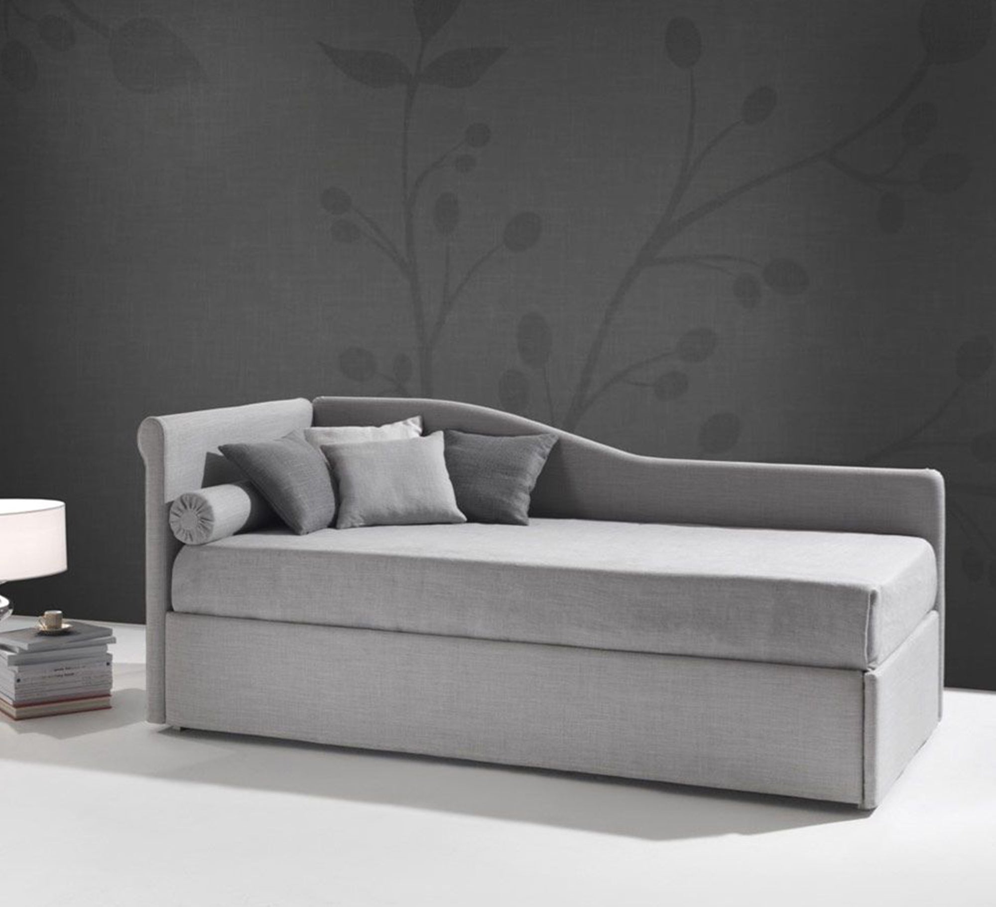 سرير ركن بجوانب انسيابية الاحرف