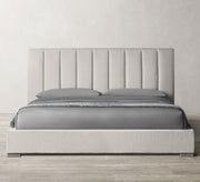 White king bed with elegant hotel design