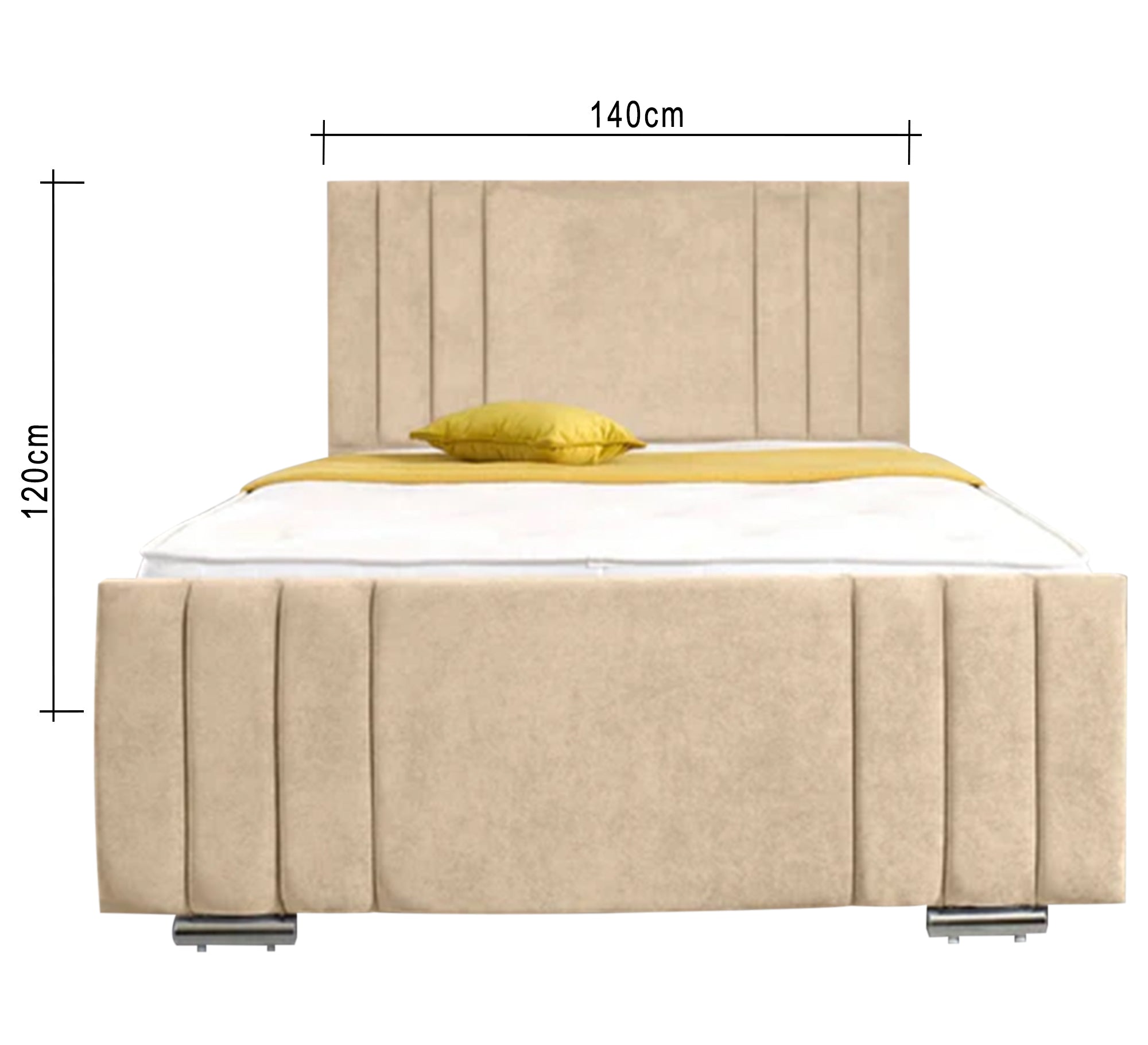 سرير بيج بتصميم عصري وخطوط عمودية