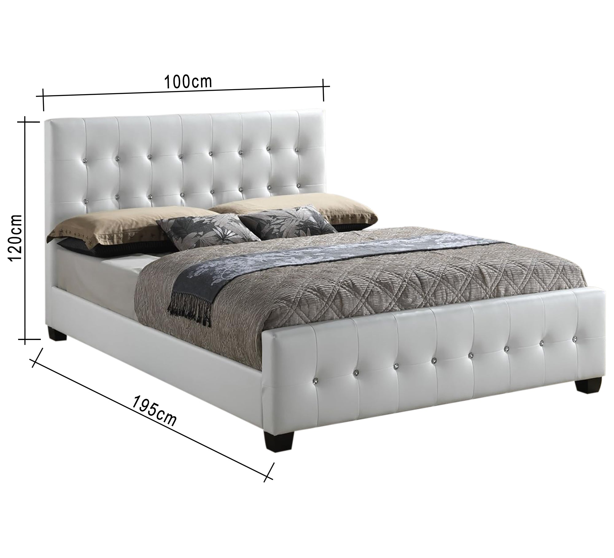 سرير اوف وايت بتصميم كابتونيه كلاسيكي