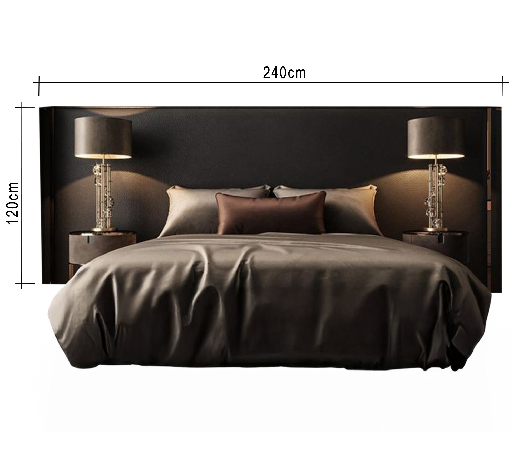 سرير فاخر مخملي أنيق بتصميم معاصر