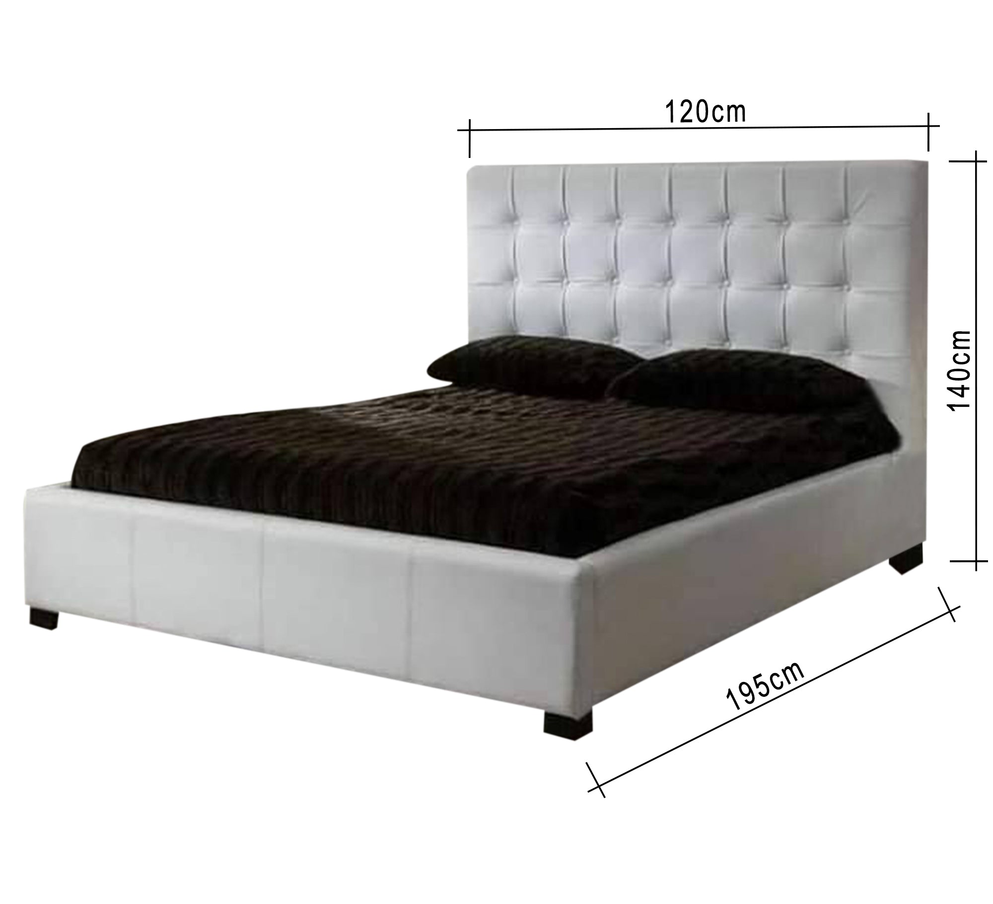 سرير حديث بألوان متباينة