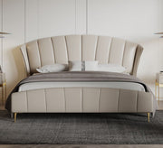 سرير فاخر بتصميم صدفة عصري ومريح