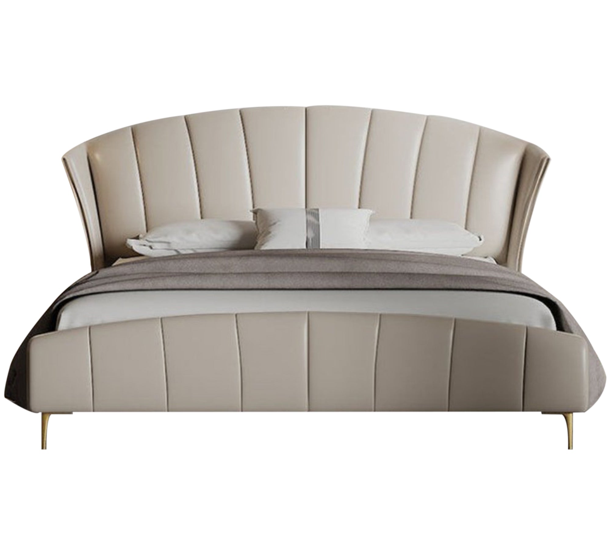 سرير فاخر بتصميم صدفة عصري ومريح