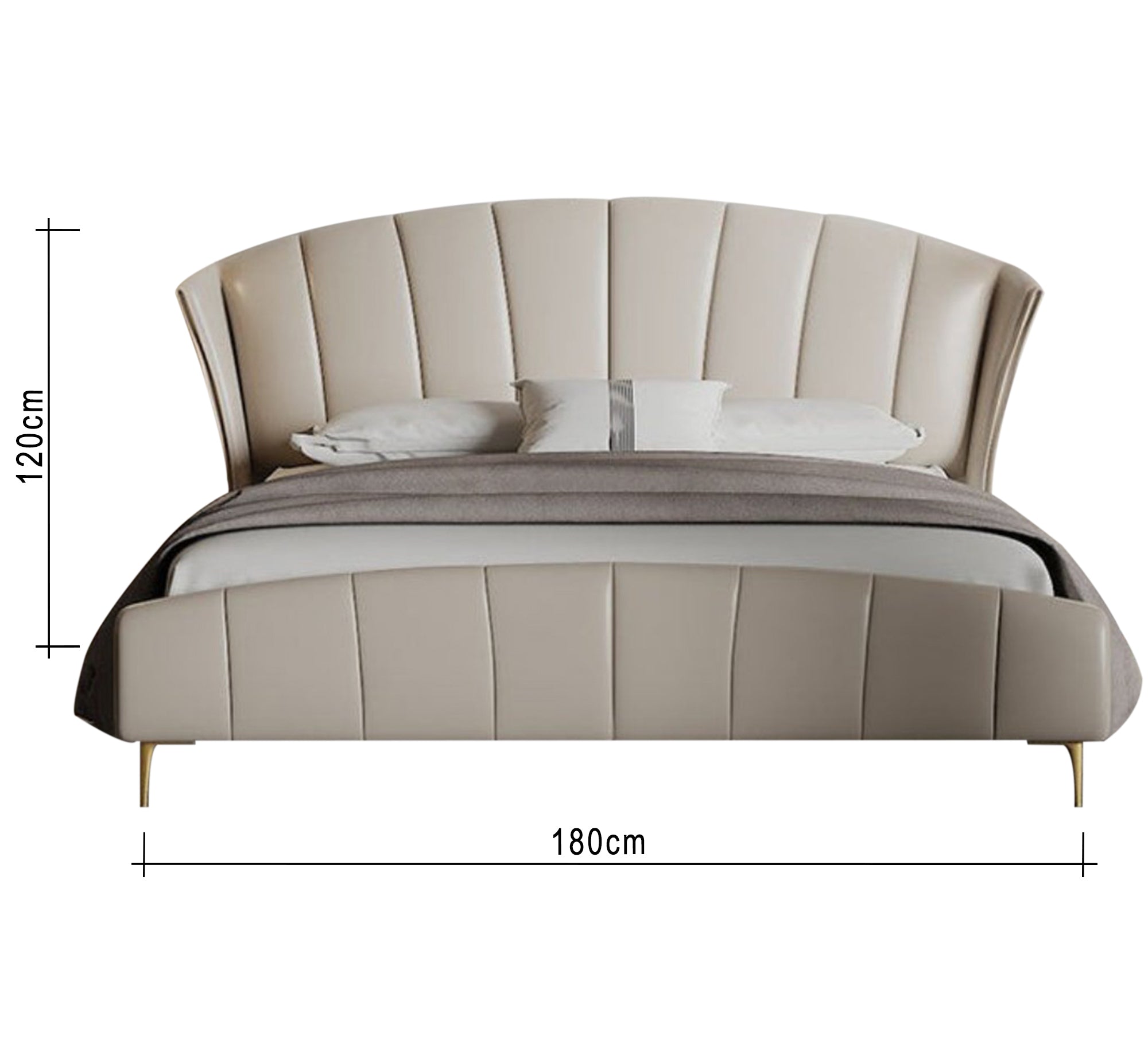 سرير فاخر بتصميم صدفة عصري ومريح