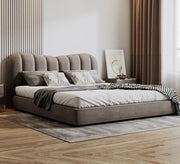 سرير عصري برأس مبطن وراحة فاخرة