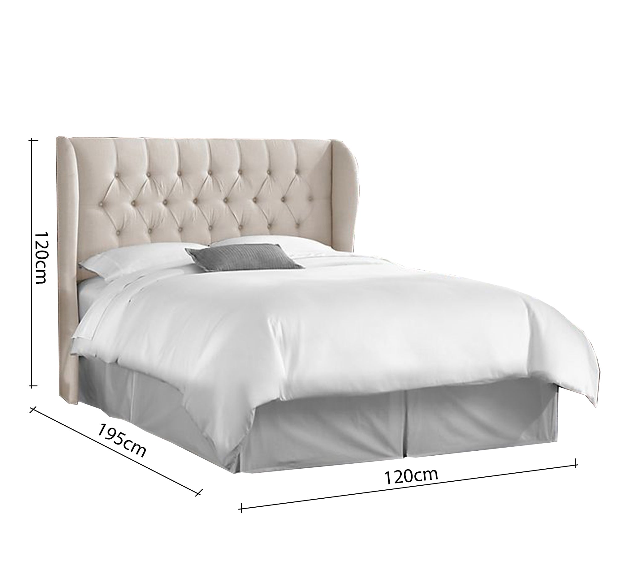 سرير بيج بتنجيد كابتونيه ولمسة كلاسيكية