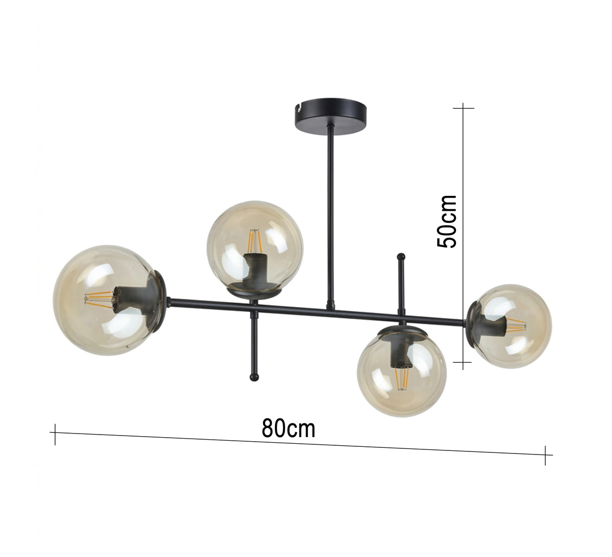 Horizontal lighting radiating warmth and modernity