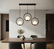 Circular horizontal lighting exuding elegance and purity