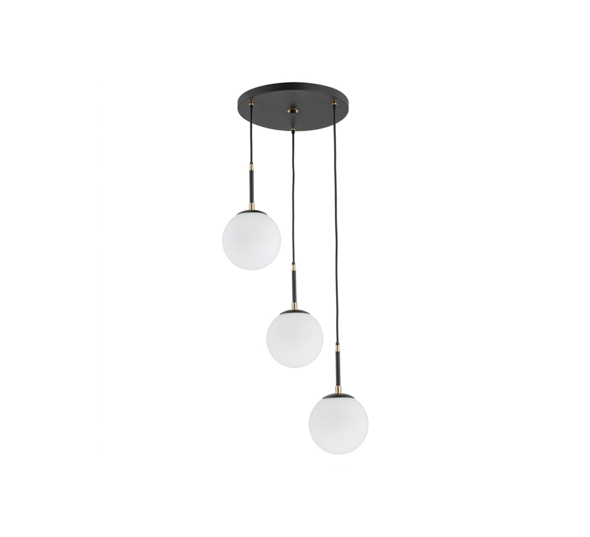 Graduated triple-light fixture exuding freshness and elegance