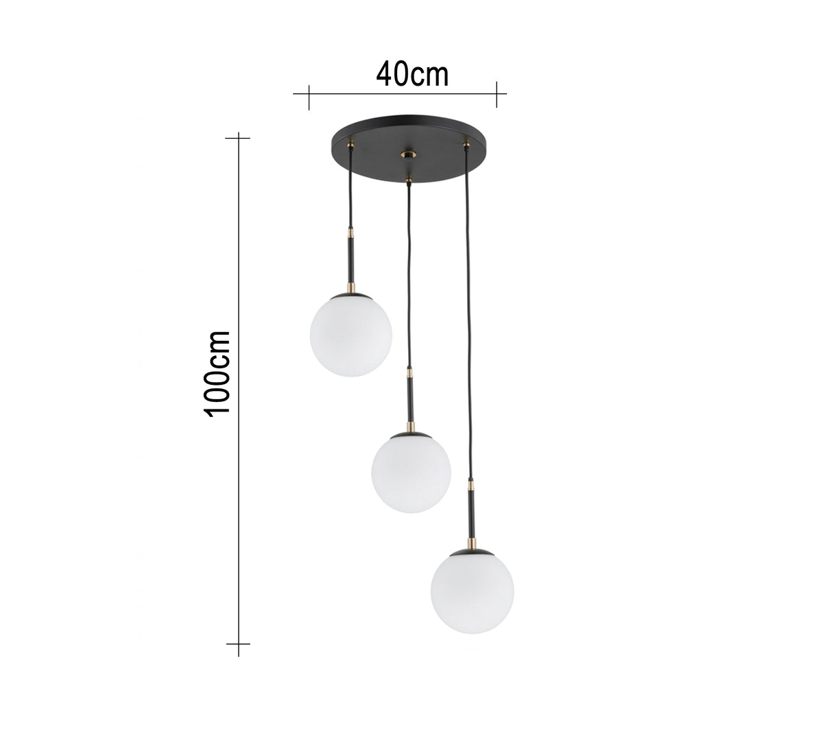 Graduated triple-light fixture exuding freshness and elegance