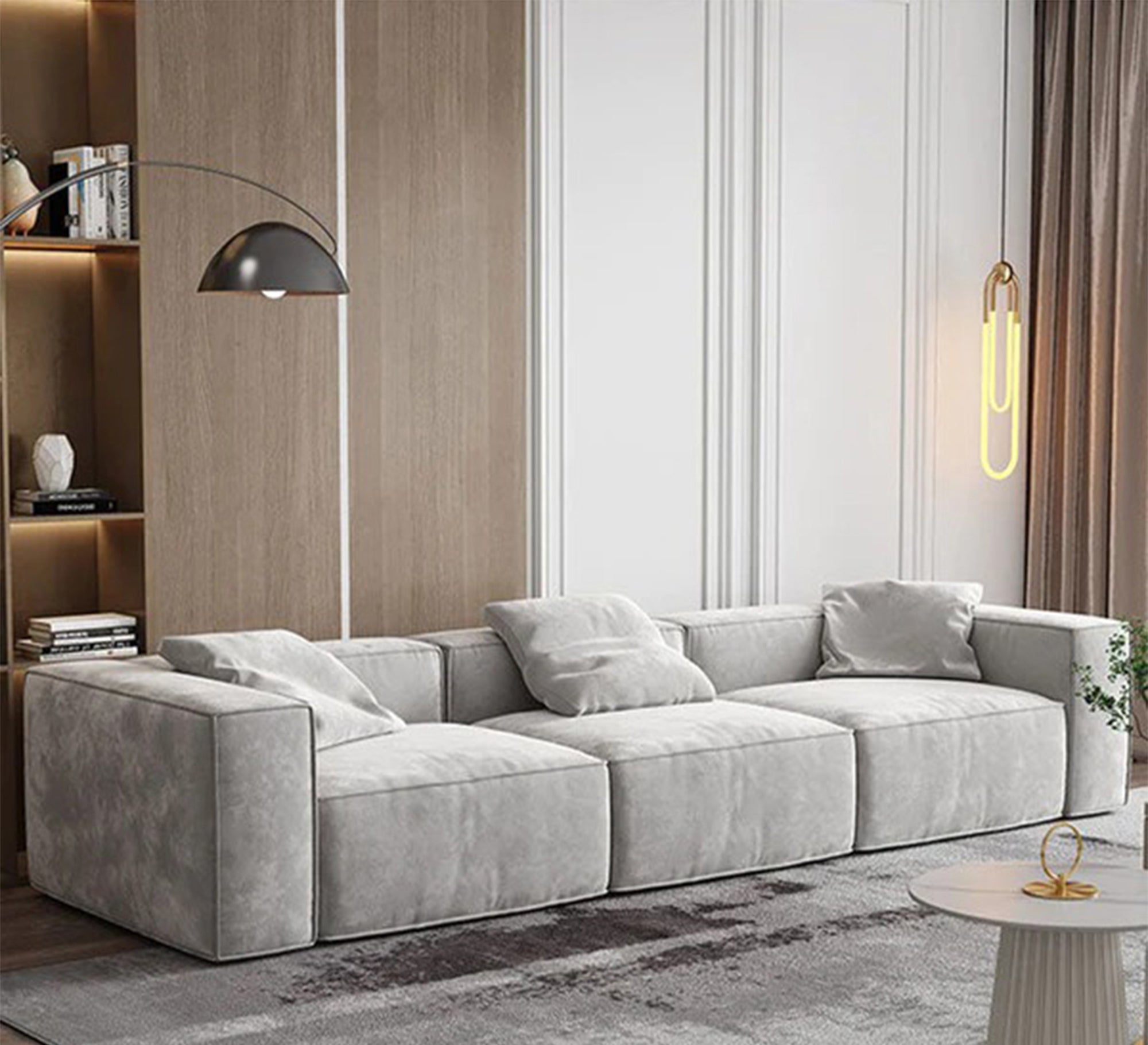 Grey Triple Sofa - Sleek, Comfortable, Durable