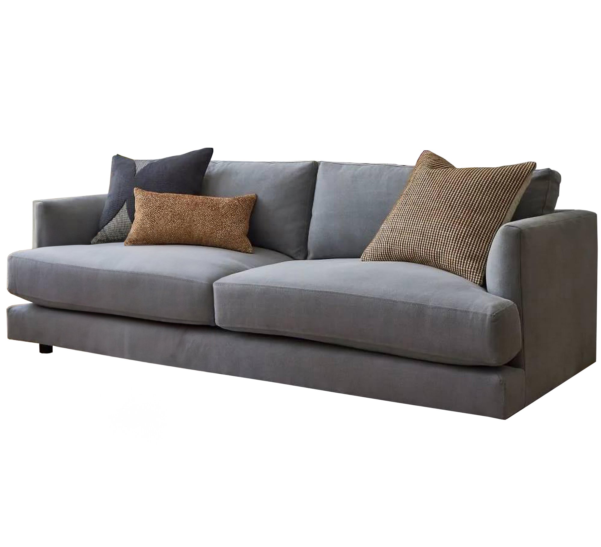 Light grey triple sofa