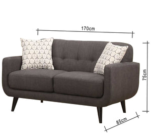 Dark grey double sofa