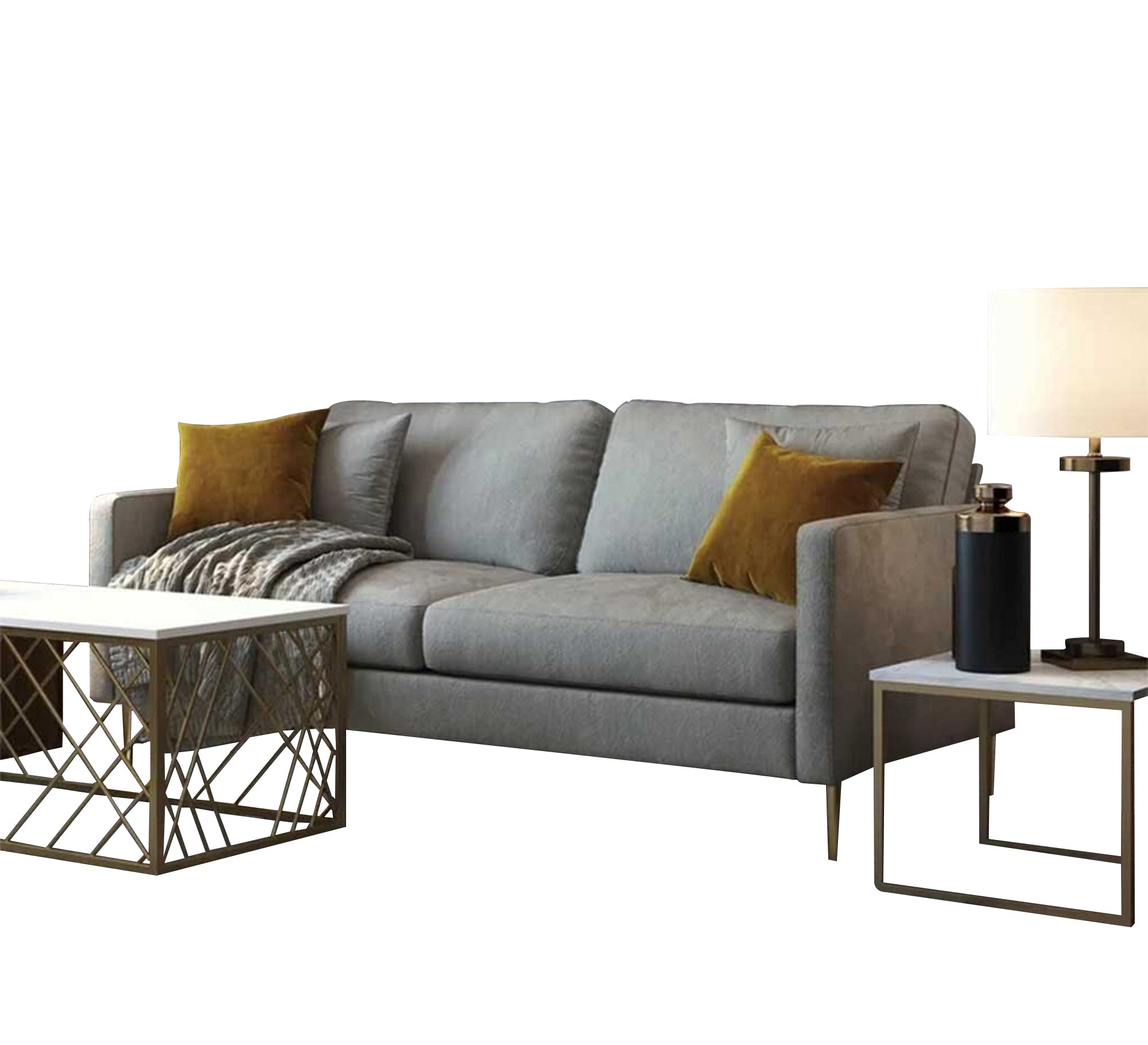 Light grey double sofa