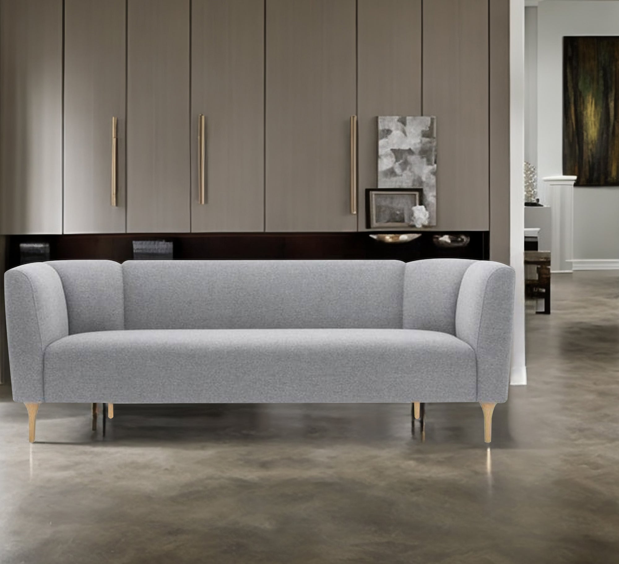 Triple sofa in light gray