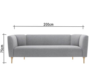 Triple sofa in light gray