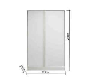 Wardrobe with 2 sliding doors