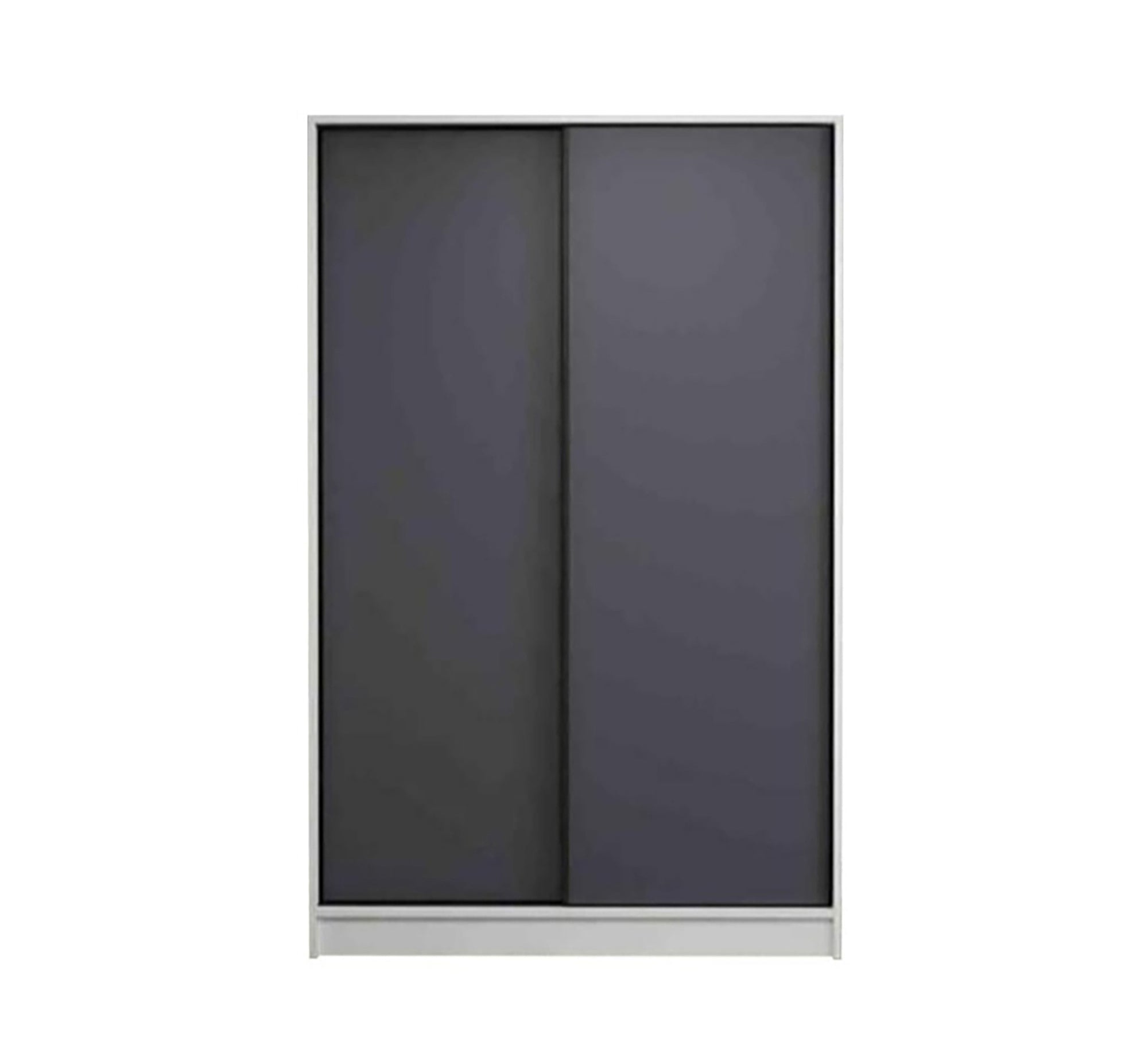 Wardrobe with 2 sliding doors white * grey