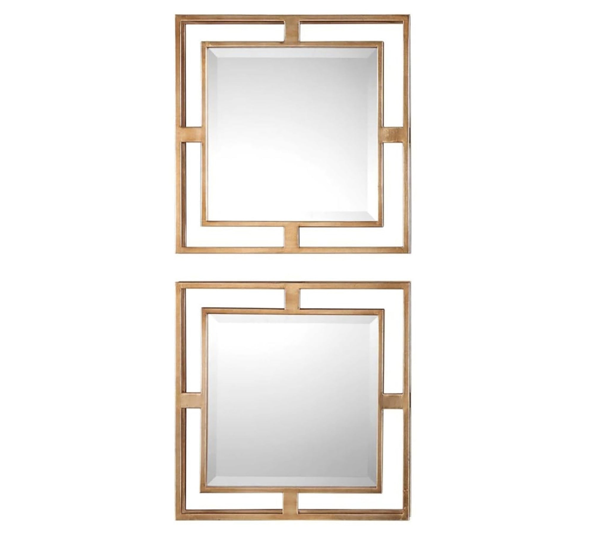 2-piece mirror with internal and external frame