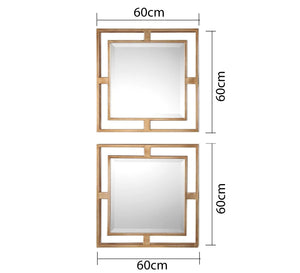 2-piece mirror with internal and external frame