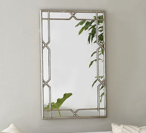 Rectangular mirror framed with Islamic decorations